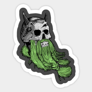 Bearded Skull Sticker